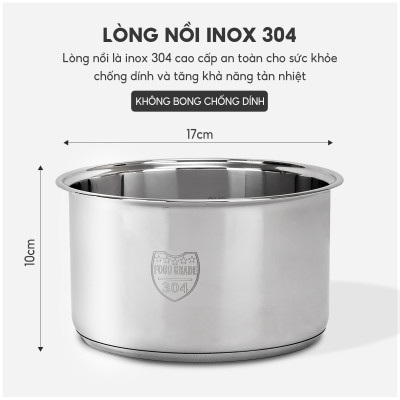 Nồi cơm điện tử mini Lebenlang LBL0582, 800ml, 300W, thiết kế hiện đại, bảo hành 2 năm - hàng chính hãng