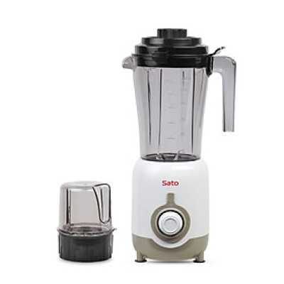 Máy xay sinh tố đa năng 2 cối SATO ST-MX8204A  công suất 250W , dễ sử dụng, 2 dao inox không gỉ, xay nhuyễn, trộn, nghiền thức ăn, hoa quả, thiết kế tiện dụng, nhựa ABS, an toàn, tháo lắp, vệ sinh dễ dàng - Miễn phí giao hàng toàn quốc - Hàng Chính Hãng