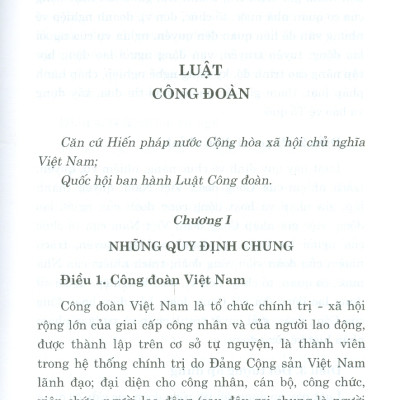 Luật Công Đoàn Năm 2024 - bản in 2025
