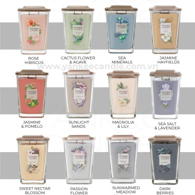 Nến ly vuông Elevation Yankee Candle size S - Exotic Bergamot (96g)
