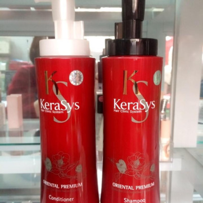 Cặp dầu gội/xả phục hồi tóc Kerasys Oriental Premium Hàn Quốc 400ml Kèm móc khoá