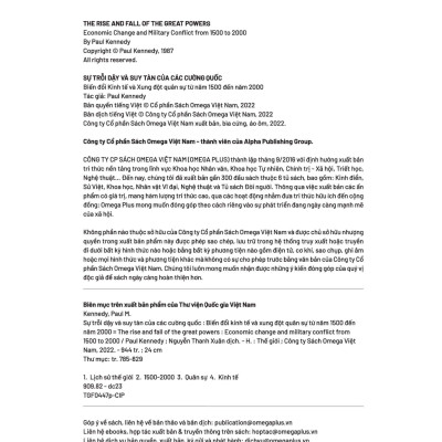 Sự Trỗi Dậy Và Suy Tàn Của Các Cường Quốc (Tái Bản 2022)