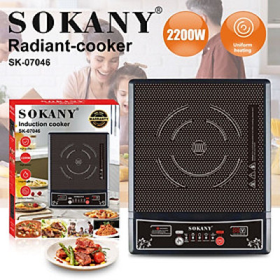 Bếp từ đơn SOKANY SK-07046 công suất 2200W, cực kì tiết kiệm với 5 chế độ nấu,  phím bấm cơ, tích hợp tính năng tự ngắt an toàn - HÀNG CHÍNH HÃNG