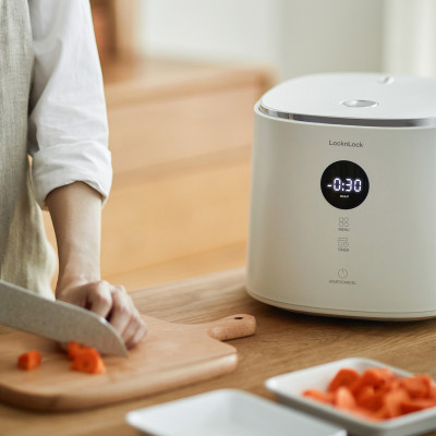 Nồi cơm điện LocknLock 1.2L Bianco EJR384IVY, Hàng chính hãng, đa chế độ nấu, bảng điều khiển cảm ứng - JoyMall
