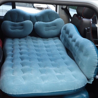 Đệm hơi giường hơi ô tô 5 chỗ 7 chỗ vải nhung cao cấp êm mịn thoáng mát chân rời tiện dụng đi du lịch picnic - Màu Xanh Rêu