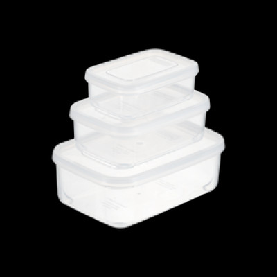 Bộ 3 hộp thực phẩm chữ nhật Hokkaido 50010002000ml