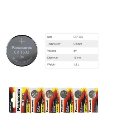 Pin CMOS, pin Cúc Áo Panasonic Giá Tốt, Miễn Phí Vận Chuyển CR2032 2025 2016 CR1632 1620 3V Lithium