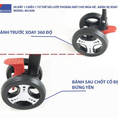 Xe đẩy lưới siêu nhẹ - thoáng khí