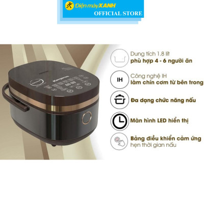 Nồi cơm điện cao tần Kangaroo 1.8 lít KG599N - Hàng Chính Hãng