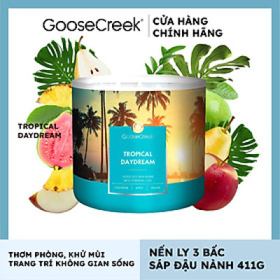 Nến ly 3 bấc sáp đậu nành Goose Creek (411g) - Tropical Daydream