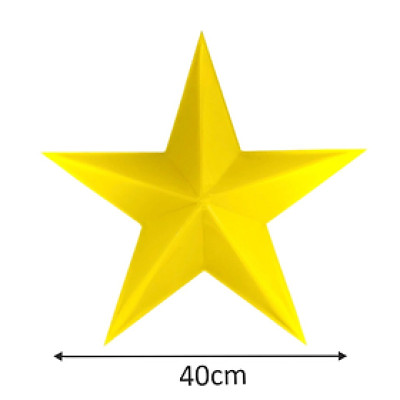 Ngôi sao mica vàng NSM40 40cm 2mm hút nổi