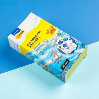 Hộp Bút Lông 36 Màu Fiber Pen Washable - Nét Mảnh Nét To - Colokit SWM - Thiên Long