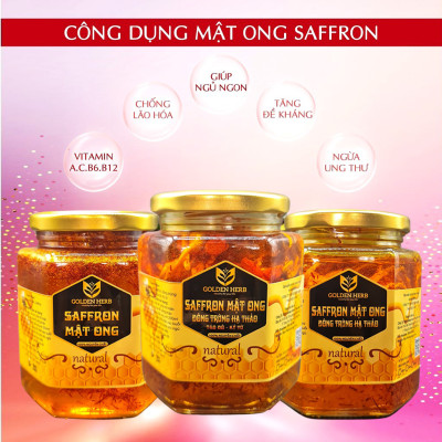 Mật Ong Saffron Đông Trùng Hạ Thảo 180ml/lọ Golden Herb
