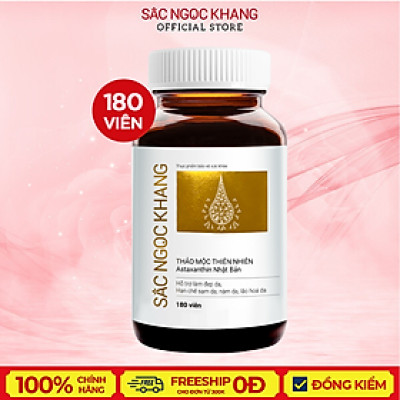 Viên Uống Đẹp Da - Chống Lão Hóa - Giảm Nám Sạm Tàn Nhang Sắc Ngọc Khang Vi Tảo Lục [Hộp 180 Viên]