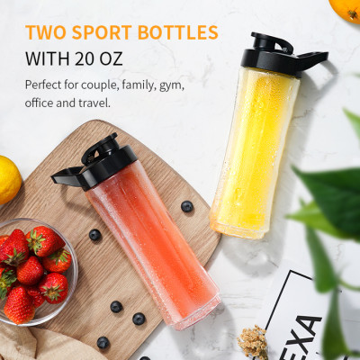 Máy xay sinh tố 2 ly nhãn hiệu Shardor PB615B công suất 300W, dung tích 600 ml - Hàng Nhập Khẩu