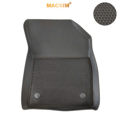 Thảm 2 lớp (sd3)dạng lưới lục giác Hyundai Creta (đen) - bề mặt cao su siêu sạch - Macsim