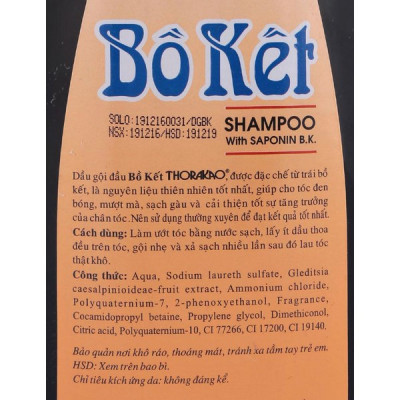 Dầu Gội Bồ Kết Thorakao (750ml)