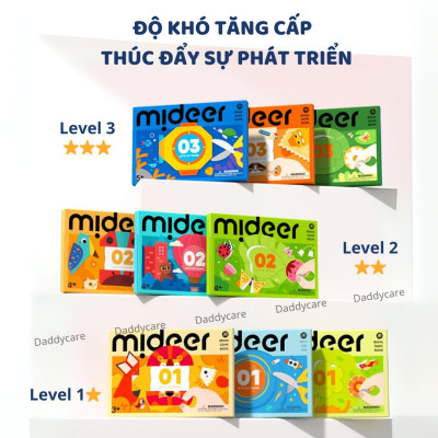 Giấy Gấp Origami Mideer Origami 3 cấp độ, Đồ Chơi Thủ Công giáo dục sáng tạo Cho Bé