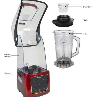 Máy Sinh Tố Công Nghiệp Gali GL-1530R DUng tích 4 Lít. Thiết kế chống ồn. Motor được quấn bằng đồng, Cối bằng nhựa PC siêu bền, Dao bằng thép không gỉ. Hàng chính hãng bảo hành 24 tháng