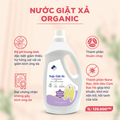 Nước Giặt Xả Hữu Cơ Em Bé ECOCARE 100ml-1L Chính Hãng, PH Trung Tính,Thơm Dịu Nhẹ Không Gây Kích Ứng