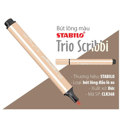 Bút lông màu STABILO Trio Scribbi CLK368 - Đỏ (48)