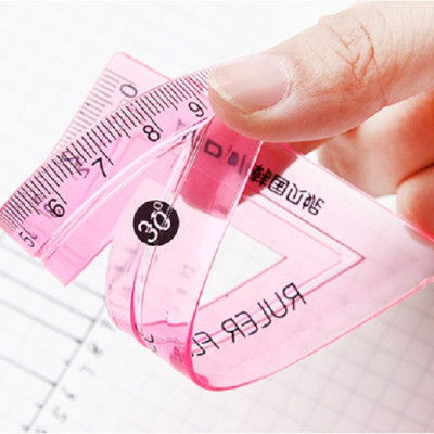 Bộ 4 thước kẻ dẻo mềm không gãy đa năng cho học sinh, sinh viên