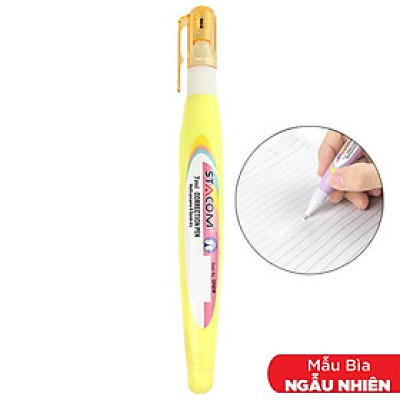 Bút Xoá Dẹp Thân Màu Pastel 7 ml - Stacom CP107P (Màu Thân Bút Giao Ngẫu Nhiên)