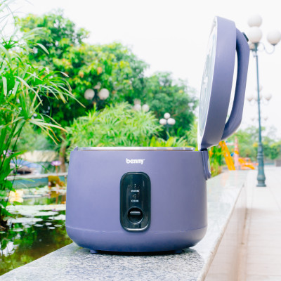 Nồi cơm điện Benny 1,8L BR-18POB - 700W, Màu tím-Bảo hành 12 tháng- Hàng chính hãng