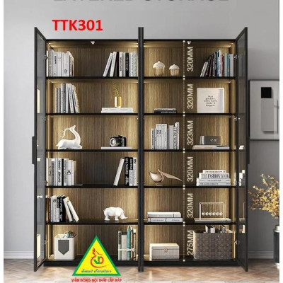 Tủ trang trí cánh kính TTK301 - Nội thất lắp ráp Viễn Đông ADV