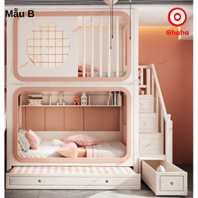 [Miễn phí vận chuyển & lắp đặt] Giường tầng trẻ em thông minh cao cấp Ohaha - GTCC030