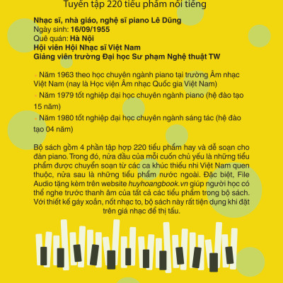 Piano Cho Thiếu Nhi - Phần 2 Tuyển Tập 220 Tiểu Phẩm Nổi Tiếng - Lê Dũng