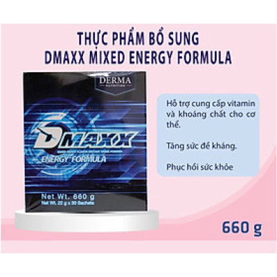 DMAXX thức uống bổ sung vitamin năng lượng có đường DAMODE 22 gói dùng thử màu xanh