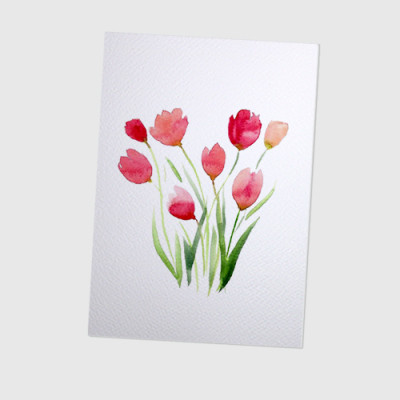 Giấy vẽ màu nước A5 giấy cao cấp có vân đẹp màu trắng sang, dòng giấy chuyên dụng chất giấy dày định lượng 260gsm nhập từ Ý 15 tờ TI599 Green Art- Hàng chính hãng