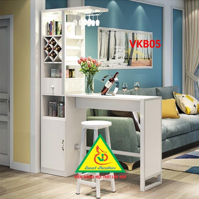 Quầy bar mini kết hợp tủ rượu VKB05 ( không kèm ghế) - Nội thất lắp ráp Viendong Adv