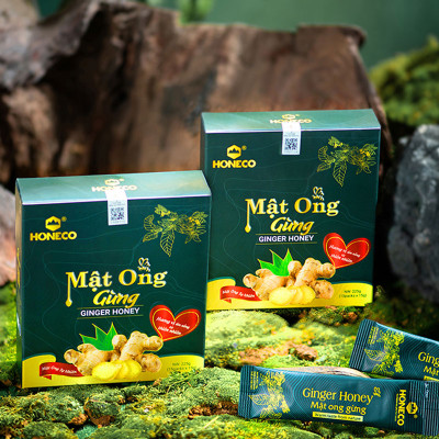 Mật ong Gừng HONECO 15 gói x 15g