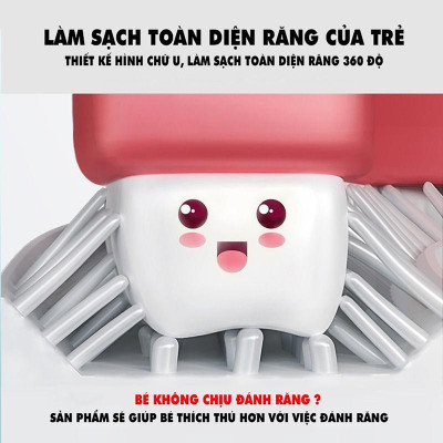 Bàn Chải Đánh Răng Silicon Hình Chữ U Cho Trẻ Em MINIIN - Cho Bé Từ 2 - 6 Tuổi