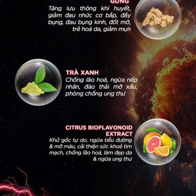 DMAXX thức uống bổ sung vitamin năng lượng không đường DAMODE 75 gói màu đỏ mỗi gói 2,2gr