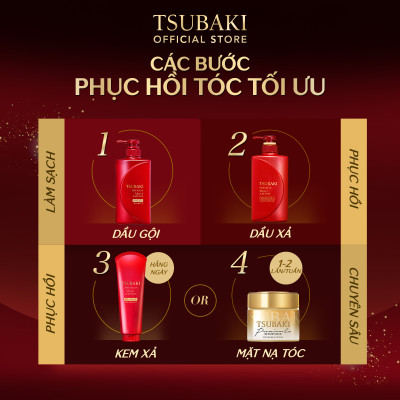 Bộ Đôi TSUBAKI Dưỡng Tóc Bóng Mượt (490ml/chai)