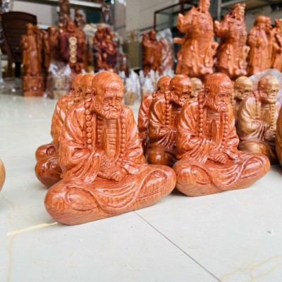 Tượng đạt ma sư tổ bằng gỗ hương đá kt 15×15×7cm