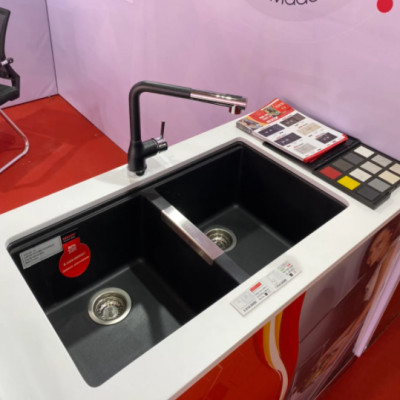 Chậu Rửa Chén Carysil LMC1 - 80% Bột Đá Granite Tự Nhiên - Hàng Chính Hãng