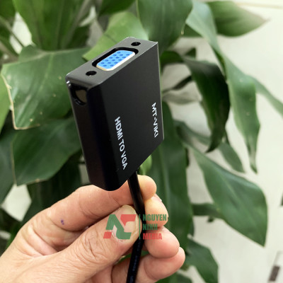 Cáp Chuyển HDMI to VGA MT-ViKi Hỗ Trợ Độ Phân Giải Full HD 1080P - Hàng Nhập Khẩu