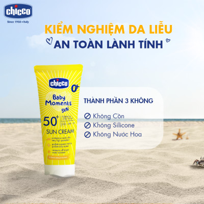 Kem chống nắng ba tác động SPF 50+ Chicco cho bé 75ml