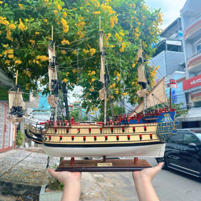 Mô Hình Thuyền Gỗ Phong Thủy LA LICORNE / UNICORN  Gia Nhiên, Thuyền Buồm Gỗ chất liệu gỗ tràm chuẩn xuất khẩu