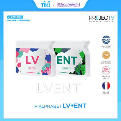 [TẶNG 5 TÚI PV ZIP] Thực Phẩm Sức Khoẻ LV+ENT | V Alphabet - Làn da rạng rỡ & Xương khớp khoẻ mạnh - PROJECT V - Xuất xứ Pháp, Hàng Chính Hãng