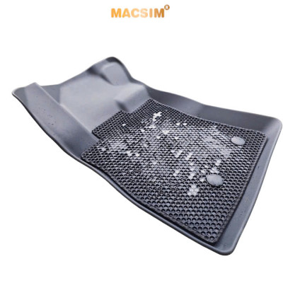 Thảm ô tô(sd1)2 lớp dạng lưới lục giác màu đen Vinfast Lux SA- bề mặt cao su siêu sạch