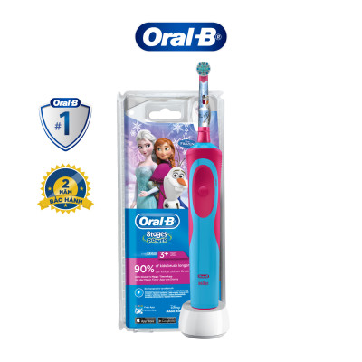 Bàn chải đánh răng điện trẻ em Oral-B Vitality D12  Frozen - Made in China-Hàng chính hãng (Bao bì thay đổi theo từng đợt nhập hàng)