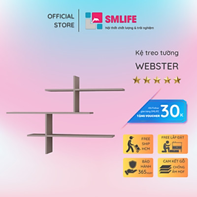 Kệ gỗ trưng bày kiểu dáng nhỏ gọn SMLIFE Webster