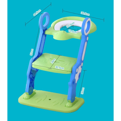 Ghế tập ngồi bồn cầu có thang vịn cho bé, Bệ thu nhỏ bồn cầu cao cấp gấp gọn tiện lợi - Chính hãng MINIIN (Giao mẫu ngẫu nhiên)