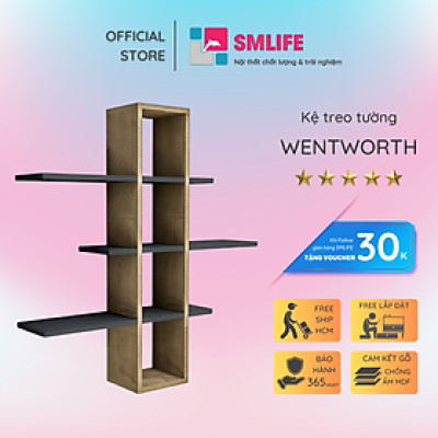 Kệ trang trí gỗ kiểu dáng nhỏ gọn SMLIFE Wentworth