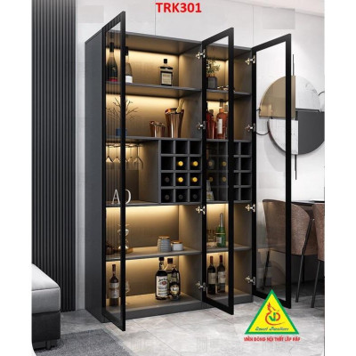Tủ rượu gỗ MDF cánh kính TRK301B - Nội thất lắp ráp Viễn Đông ADV